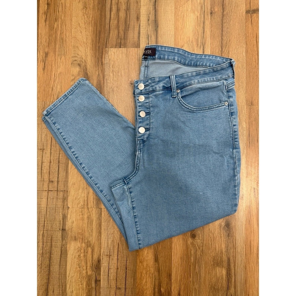 NYDJ Ami Skinny Jeans‎ 18W Plus High Rise Button Fly Lift Tuck Blue